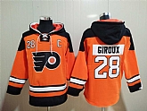 Philadelphia flyers 28 Claude Giroux Orange All Stitched Sweatshirt Hoodie,baseball caps,new era cap wholesale,wholesale hats